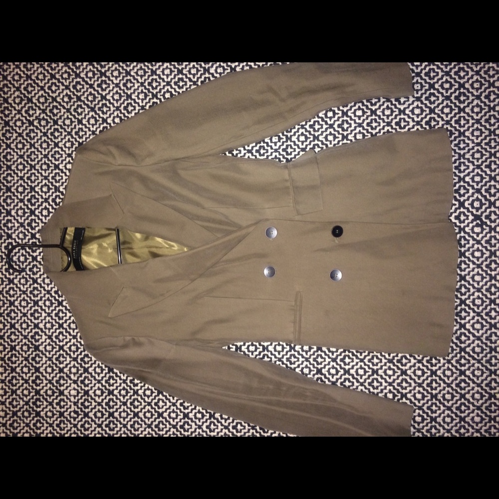 Zara Double-Breasted Casual Suit Jacket